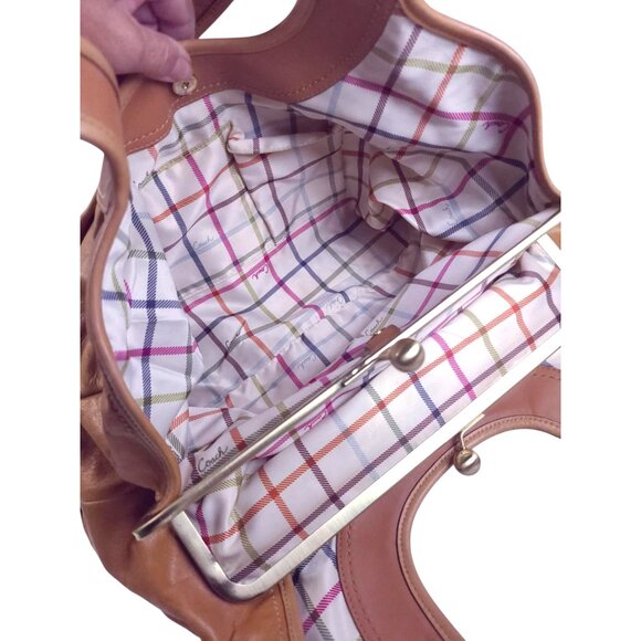 COACH Ergo Pleated Satchel in tan - Picture 4 of 8